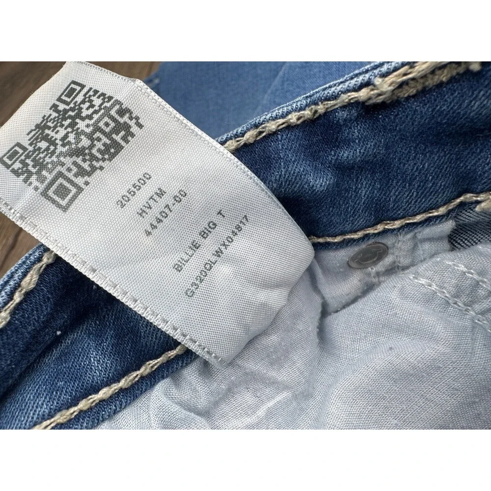 True Religion Women's Billie Big T 28x32 Mid Rise Straight Y2K Denim - Picture 8 of 8